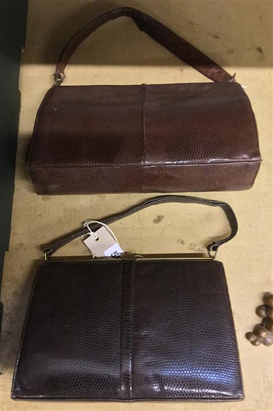 2 handbags - Lizard